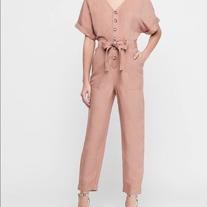 Express Button Front Utility Jumpsuit